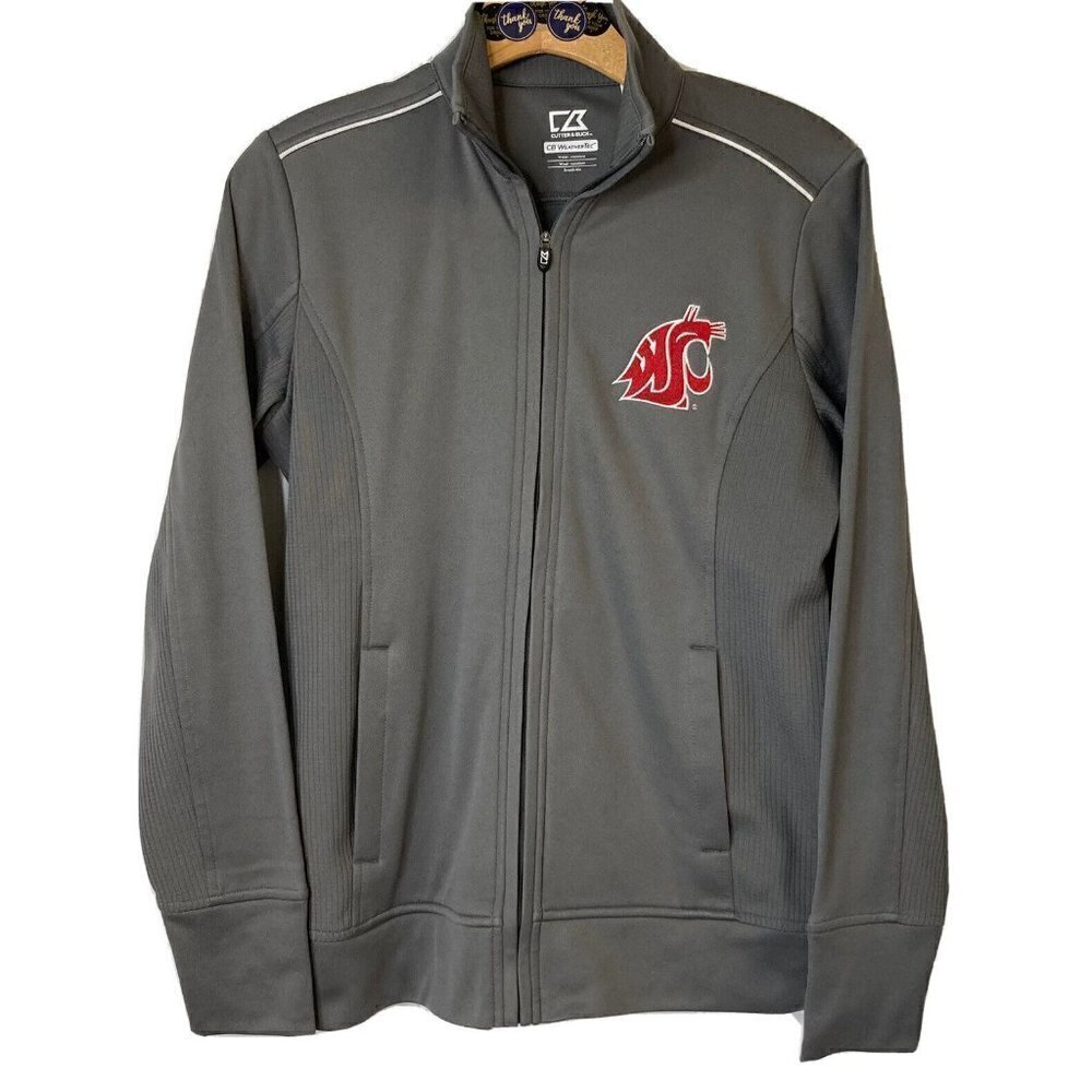 Cutter & Buck CB Weather-Tec‎ Men’s S/P WSU Crimson Gray Full Zip Front Jacket